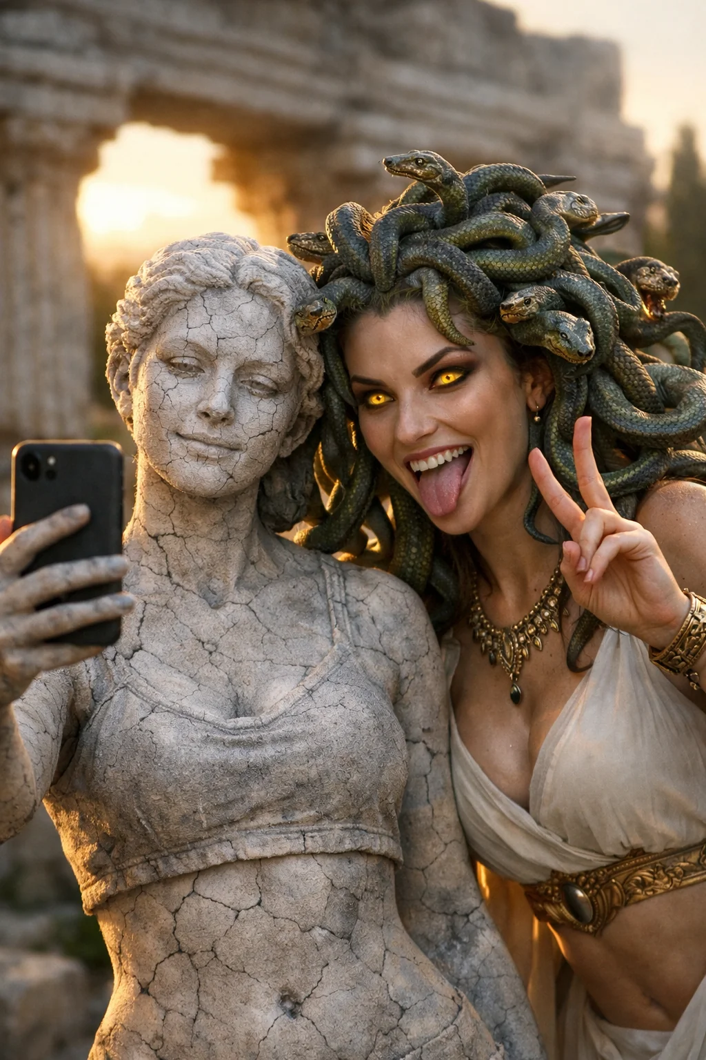 A selfie with medusa picture 1 of 1