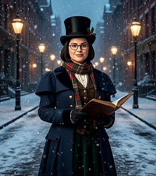 Asked AI to make my Victorian era Christmas costume'