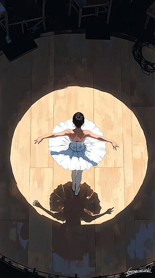 A Dancer Alone on the Stage / Phone Wallpaper Archives'