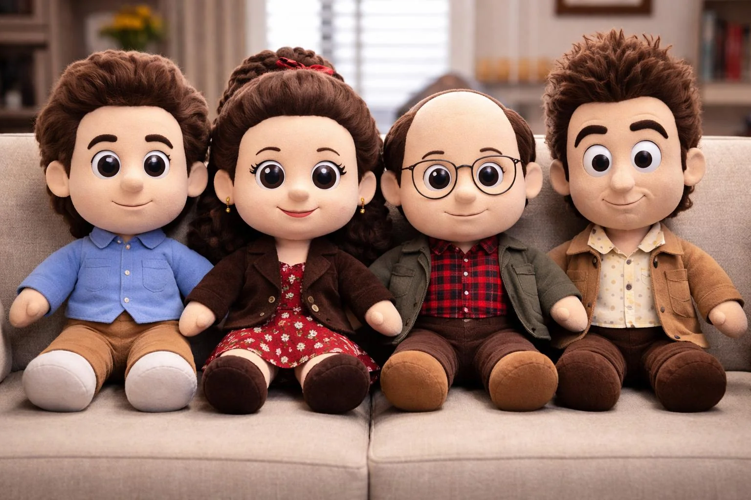 "Seinfeld" TV show cast as plush toys picture 1 of 1