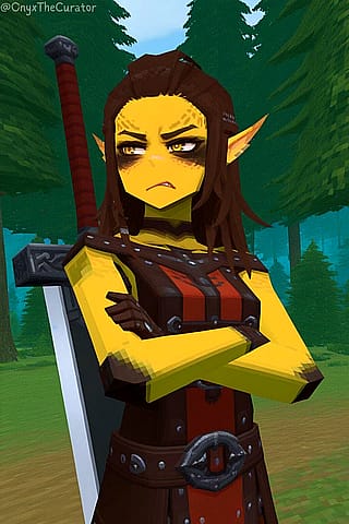 A low poly Lae'zel generation I made'