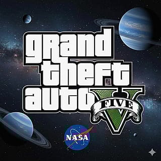 Added a space background to the Grand theft Auto V logo'