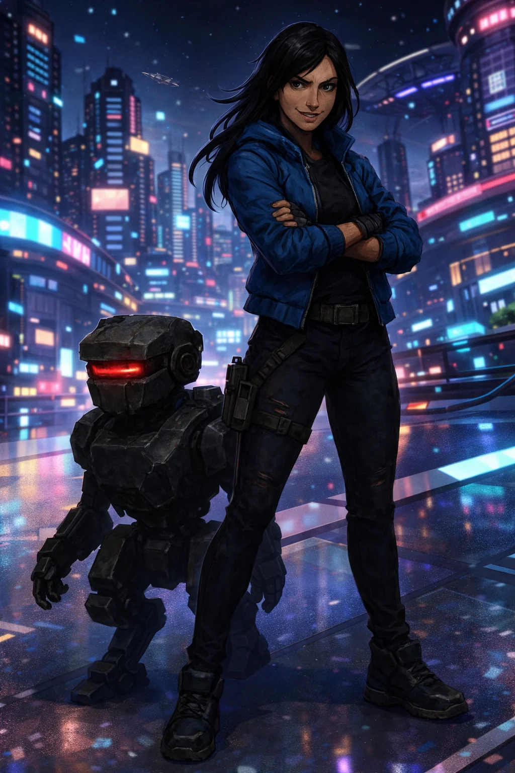 My character in a cyberpunk city. picture 1 of 1