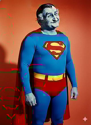 Grandpa Munster as Superman'
