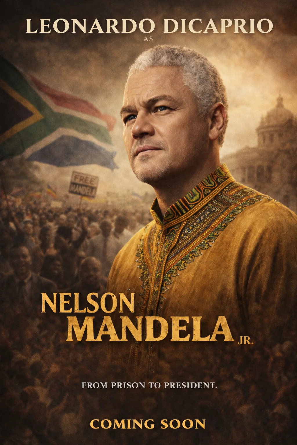 Nelson Mandela biopic starring Leonardo DiCaprio (Chat-GPT) picture 1 of 1