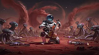 Music is truly the universal language—like, even on Mars. 🎻👽'