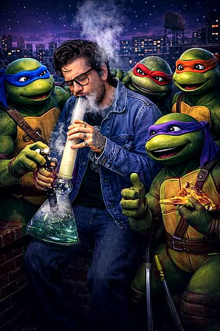 Smoking with the Homies'