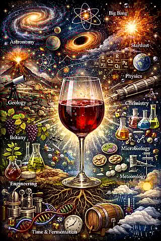 The whole universe in a glass of wine….'