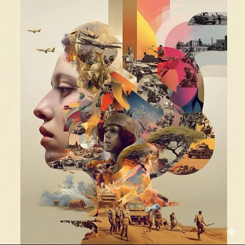 Just asked Gemini to ‘Re-create the attached collage, but for every visual element that is unclear, use an actual wwii photo in that shape (remove bg when necessary)’. In the attached result, there are still plenty of unclear elements. What can I use to do this perfectly? picture 1 of 1