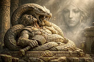 Twilight of the Gods — Thor’s Last Stand, Carved into Stone in Asgard'