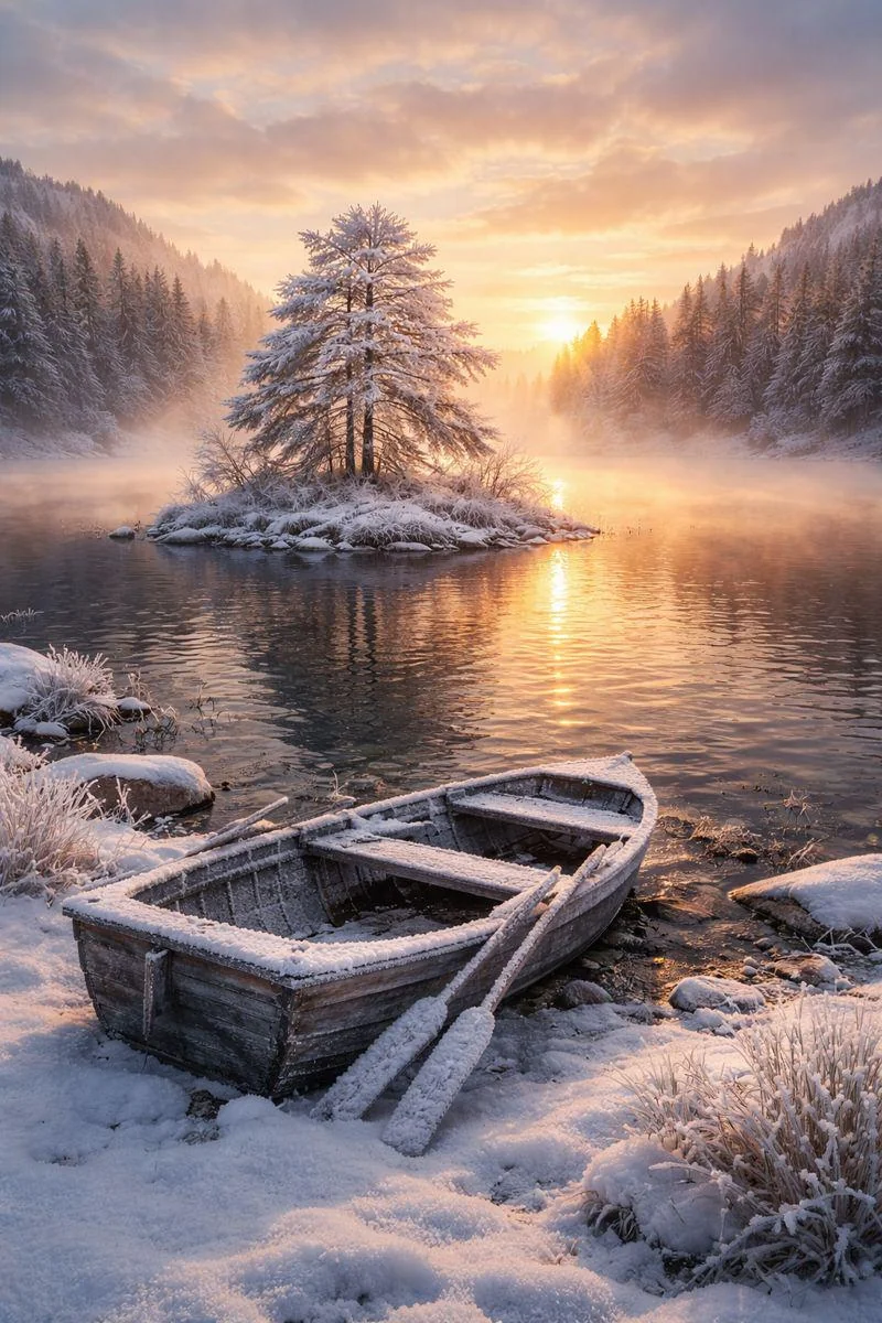 Winter Sunrise on the Lake picture 1 of 1