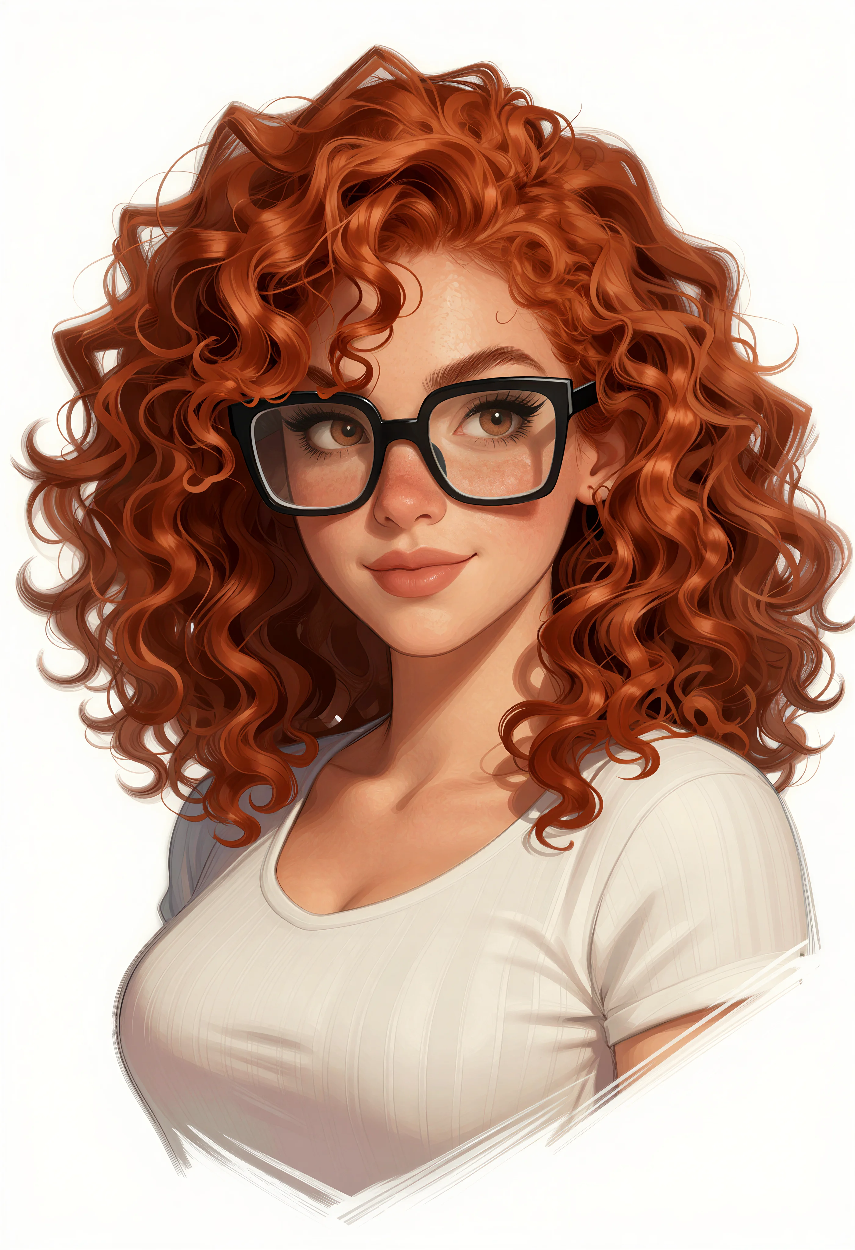 Wavy Hair and Big Glasses picture 1 of 1