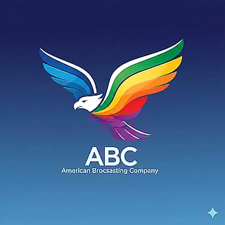 The ABC logo in the style of the NBC logo.'