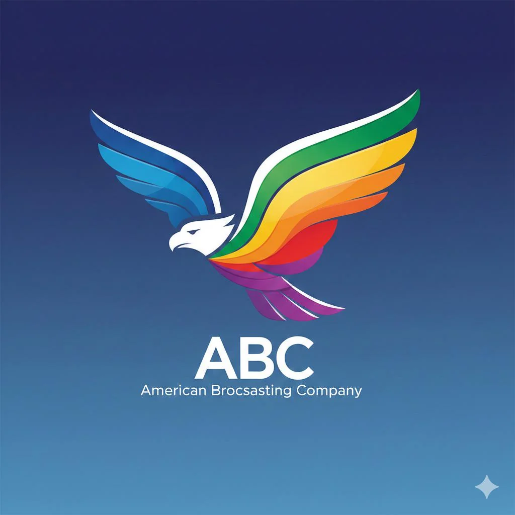 The ABC logo in the style of the NBC logo. picture 1 of 1