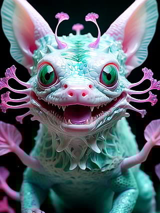 Glittering Scales Whisper Beneath Dim Light'