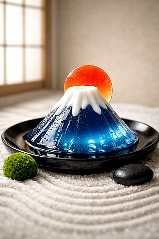 Happy New Year! I created a Mt. Fuji Jelly concept with AI.'