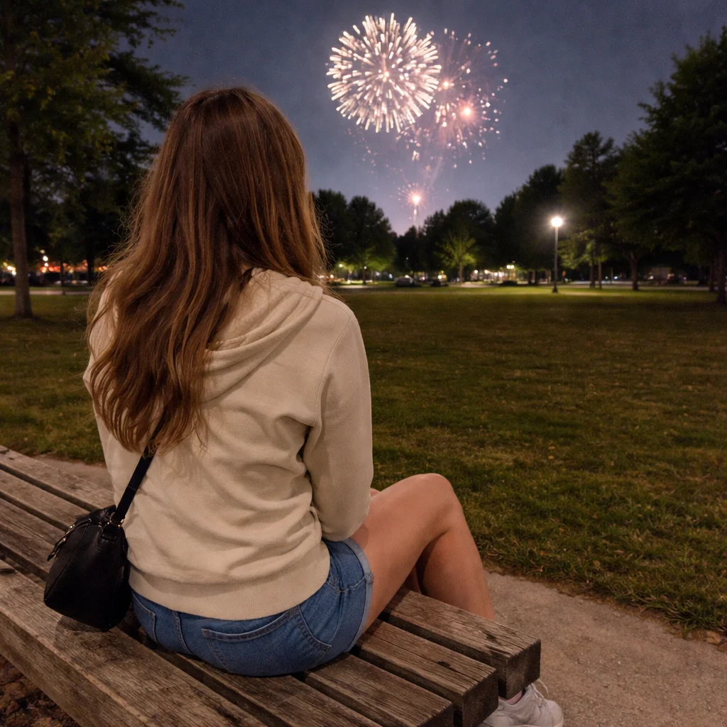 Watching the New Year's fireworks picture 1 of 1
