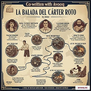 How cool is this? My entire next AI novel turned into an image'