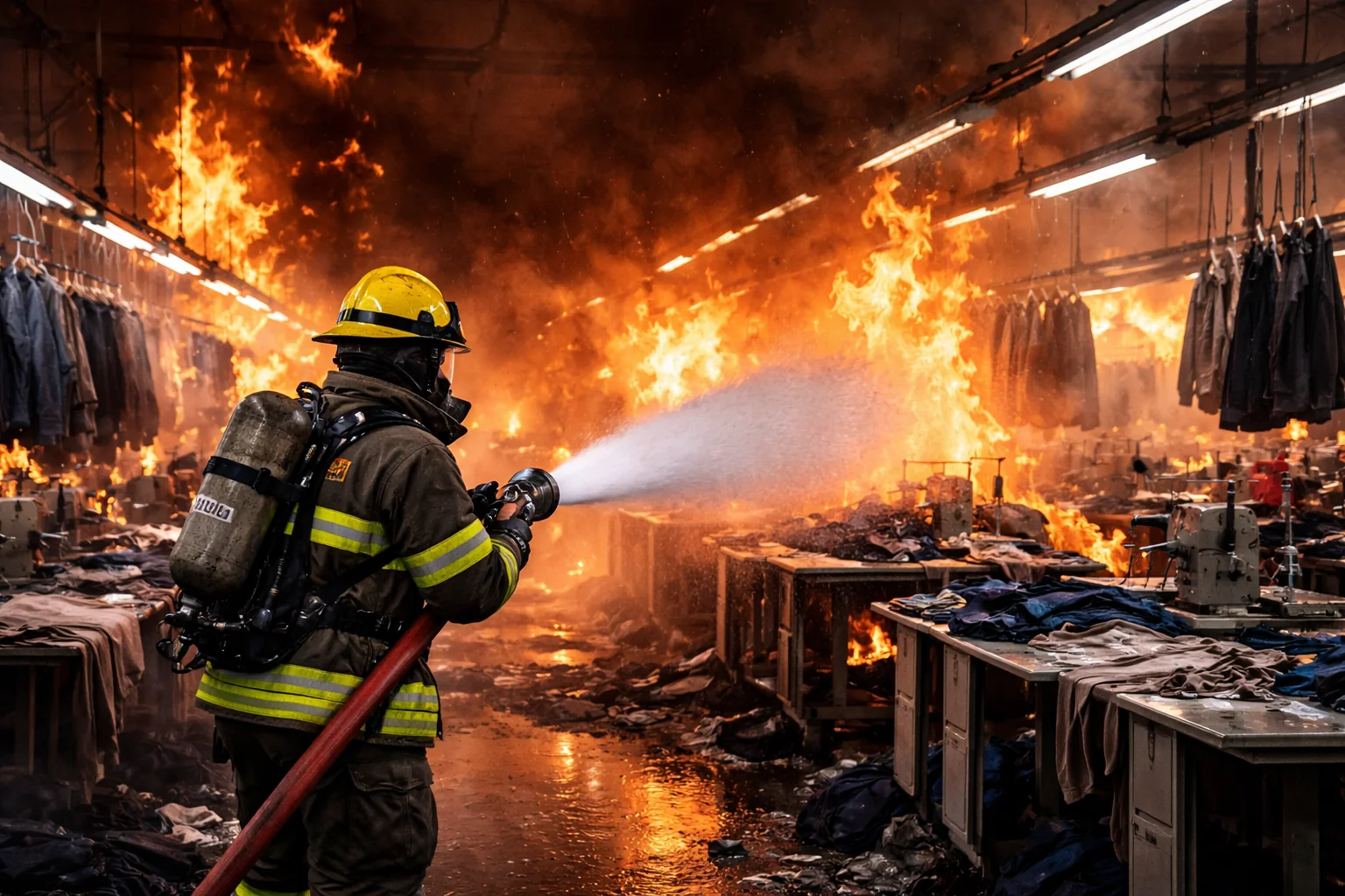 Firefighter saves garment factory picture 1 of 1