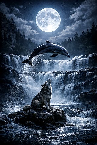 Needed something moonlit for my vertical jigsaw puzzle'