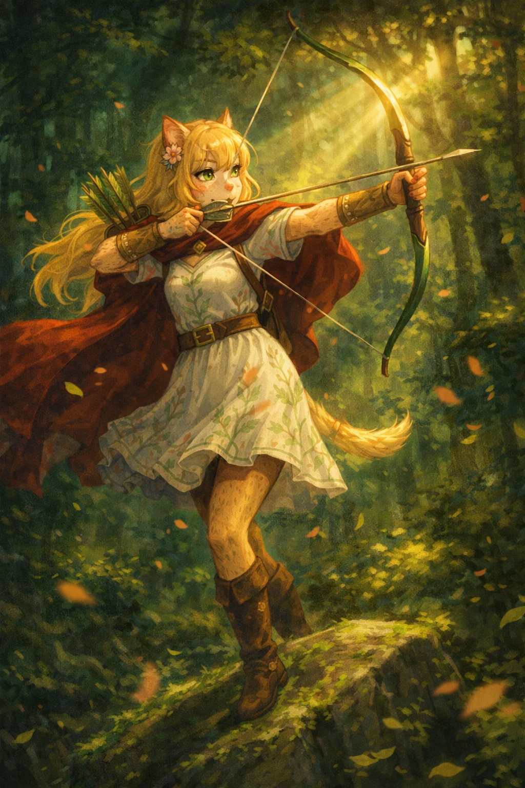 [ OC ] Kaori – Forest Archer OC Showcase 🌿🏹 picture 4 of 5