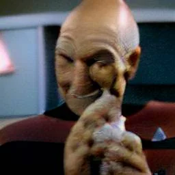 Our discord measures how far ai has come by weird jean luc picard as a body builder art. 2022 vs 2026 picture 2 of 2