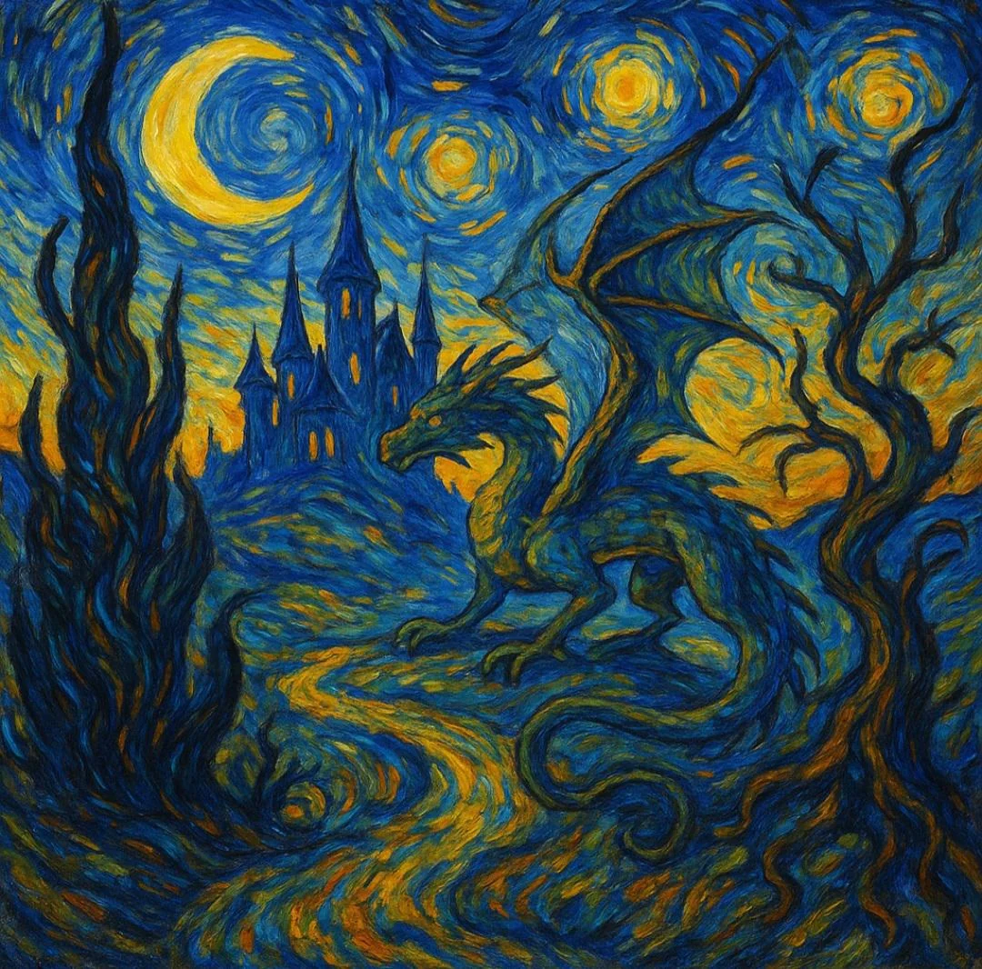 Starry night dragon picture 1 of 1