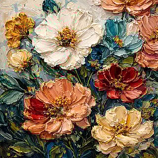 Oil painting - flowers'