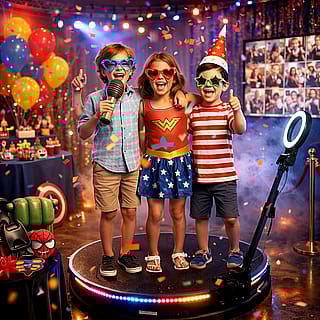 AI-Generated Birthday Party Fun with a 360 Photo Booth'