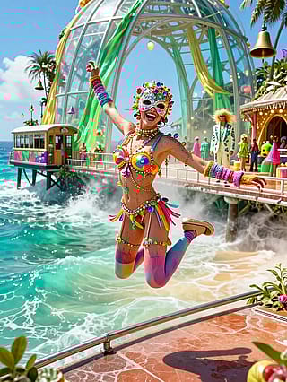 Canal Sky Rainbow Leaps'