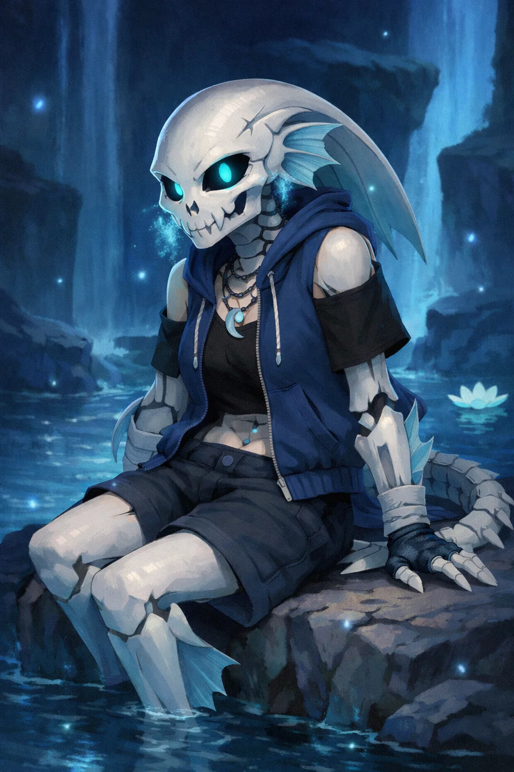 Calista, Zora inspired skeletal fish monster Undertale OC picture 1 of 1