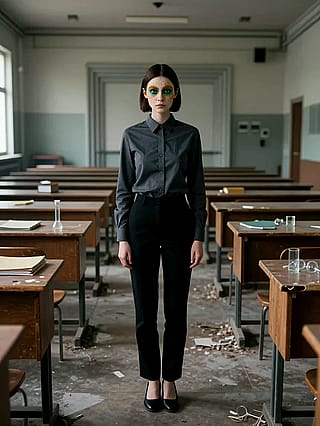 Inkless lessons in shadowed silence'