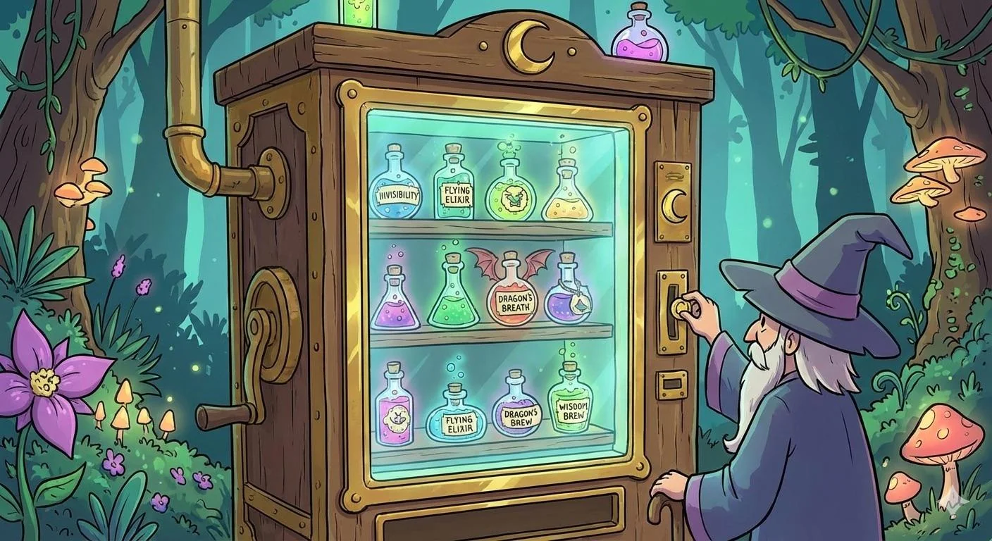 A vending machine that dispenses magical potions. picture 1 of 1