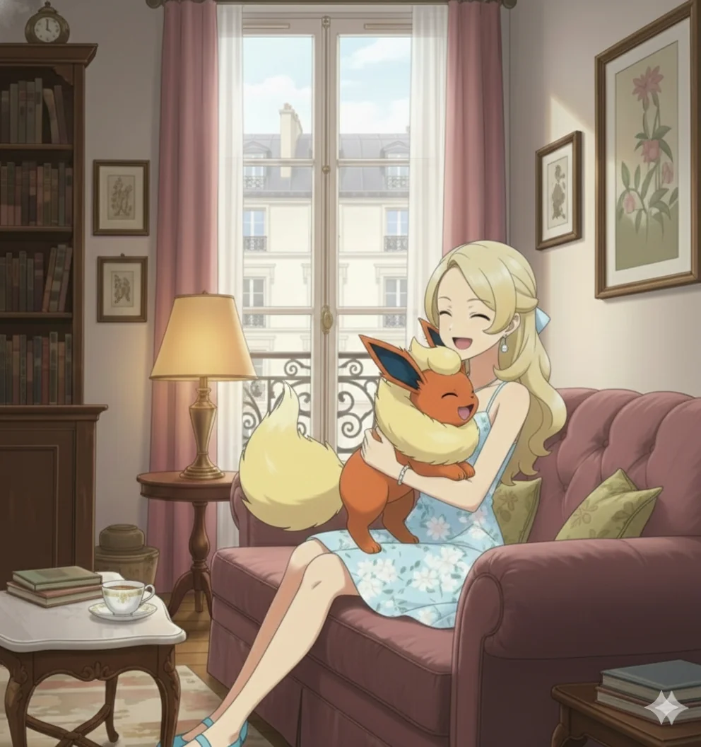 Eva and her Flareon Ruby picture 2 of 3