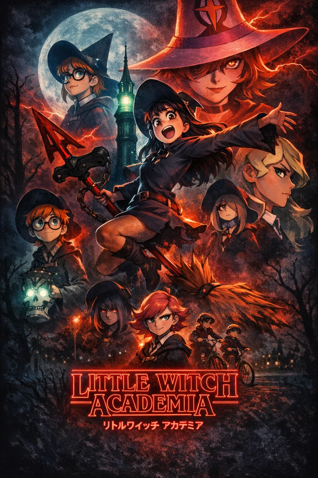 Here's The Little Witch Academia Stranger Things Themed Poster That I Made picture 1 of 1