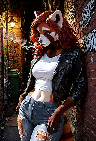 See, I was telling you guys. Animals look just as cool while doing it! God do I wish I was a red panda women!'