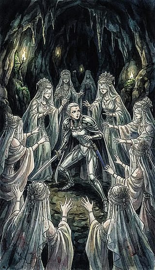 Ophelia (Claymore) vs Blind Swallowtails in Human Form (Petshop of Horrors)'