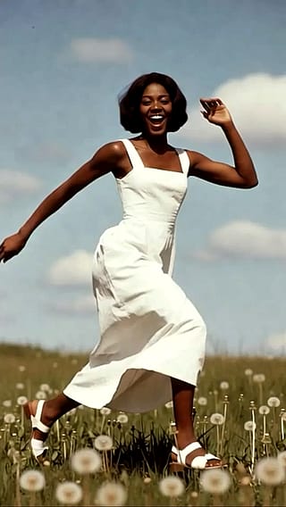 Running through the field'