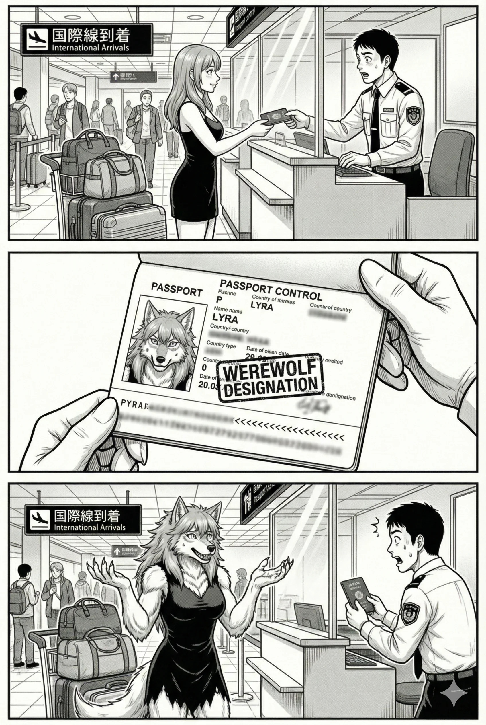 Lyra: A Werewolf Girl in Japan (#1: Arrival) picture 1 of 1