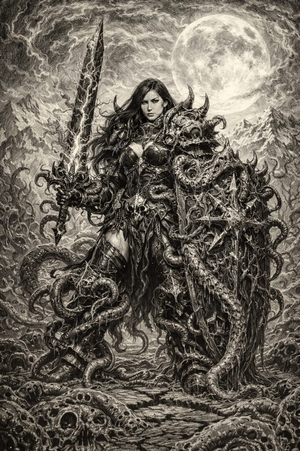 Chaos Fantasy Artwork created in the style of "1990s wargaming aesthetic" picture 1 of 1