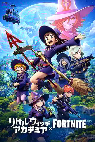 Little Witch Academia X Fortnite Crossover Poster'