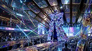 A futuristic catwalk show'