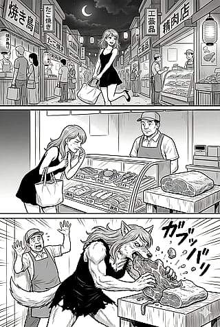 Lyra: A Werewolf Girl in Japan (#2: Night market)'