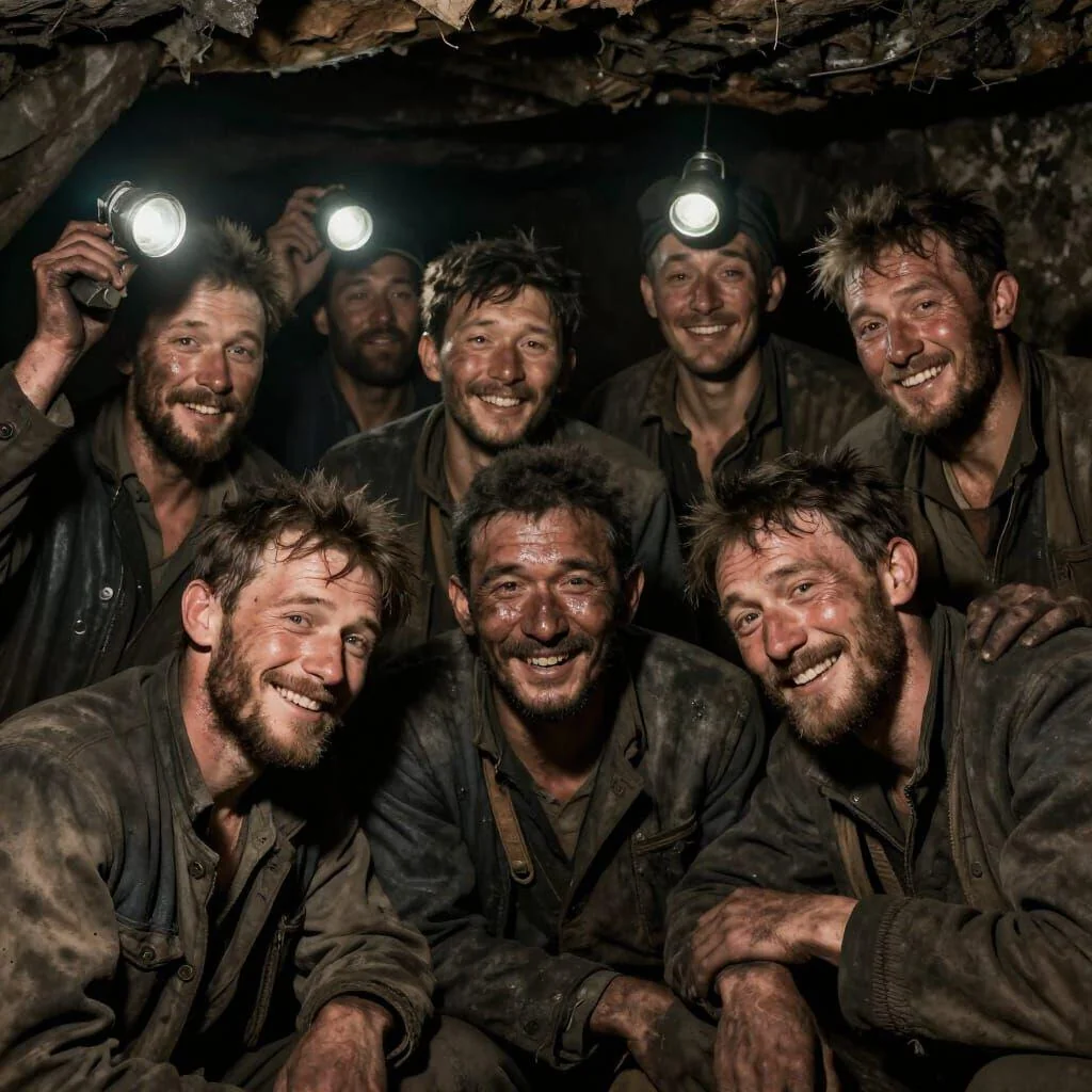 Miners after work shift picture 1 of 1