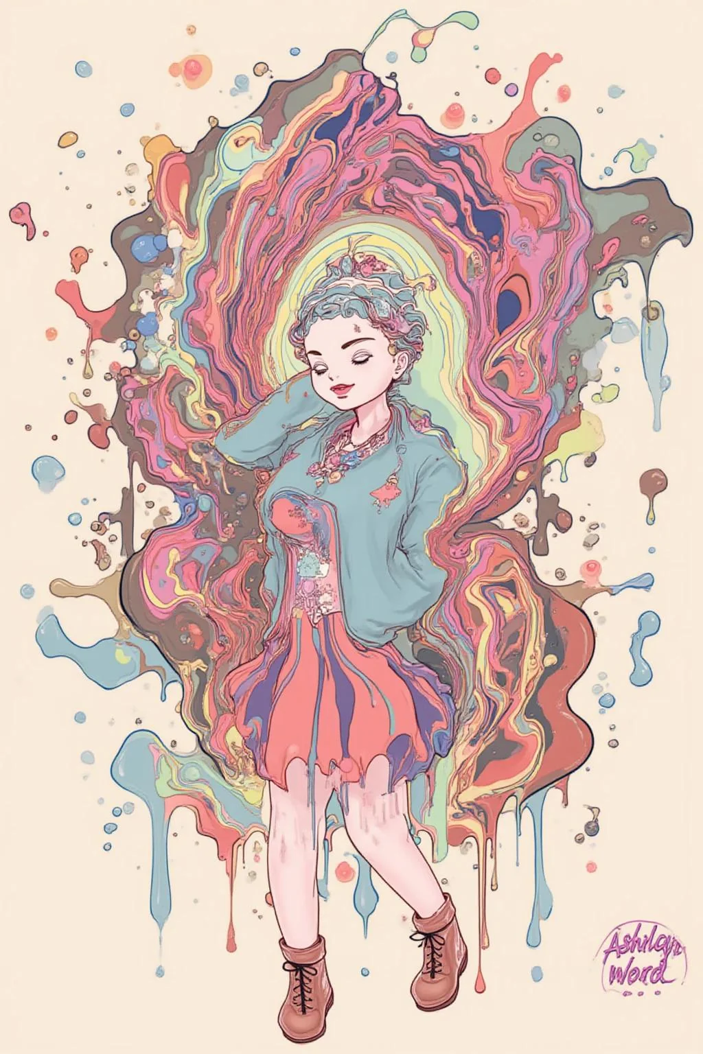 Colorful girls picture 2 of 3