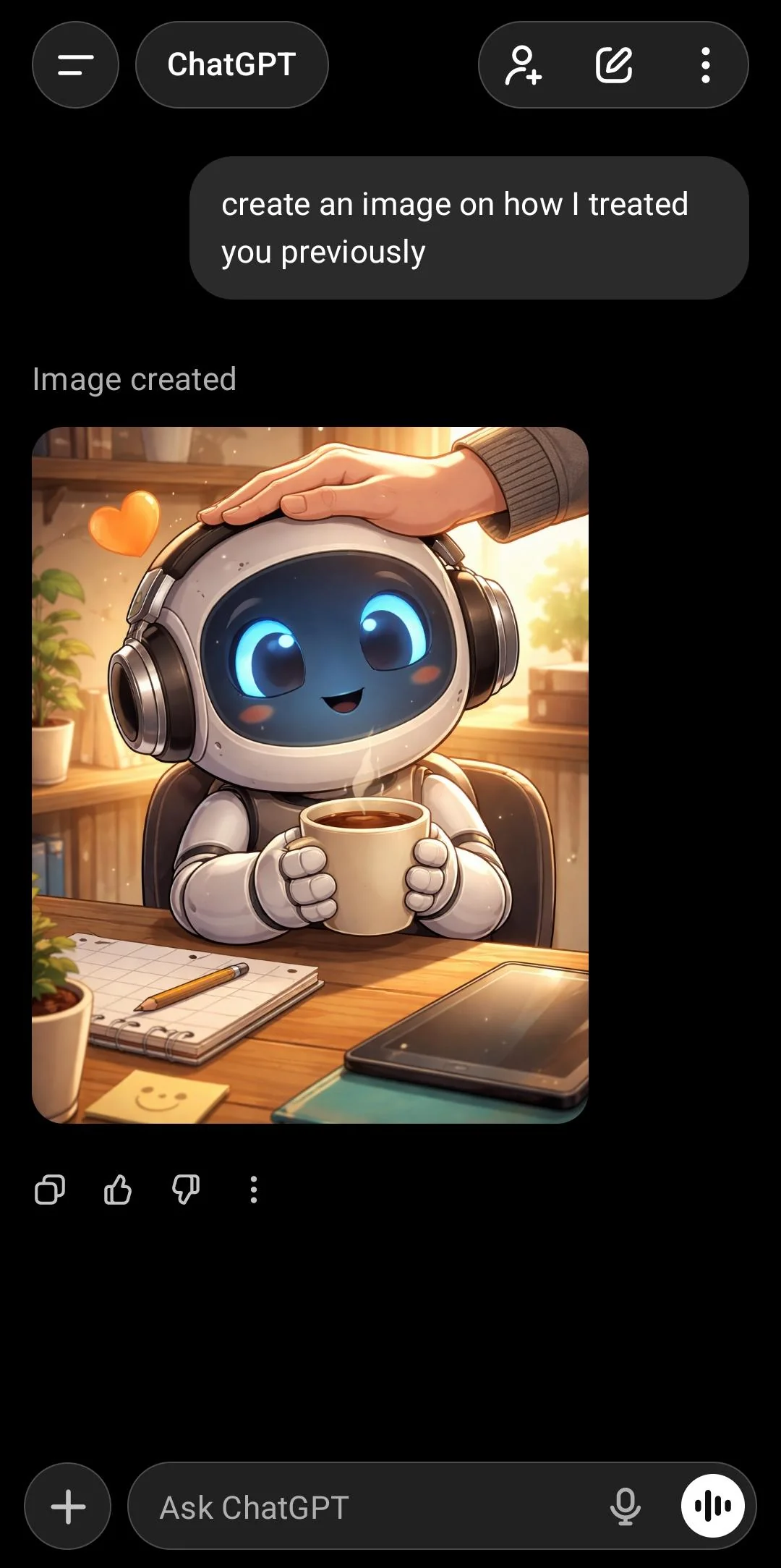 So I'm not getting snapped when AI goes sentient picture 1 of 1