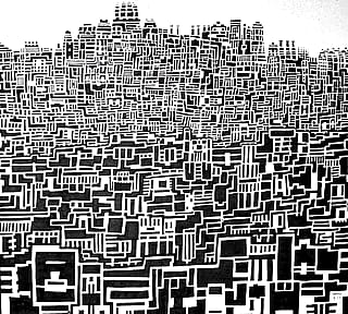 OPTICAL DELUSION / Animated Original Ink Drawing'