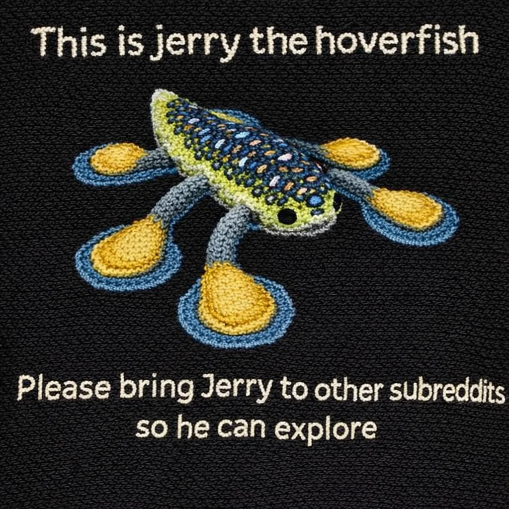 Jerry the knitted hoverfish picture 1 of 1