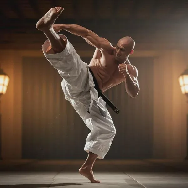 Dramatic karate kick picture 1 of 1