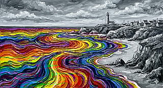 Colorful ocean, By Gemini'